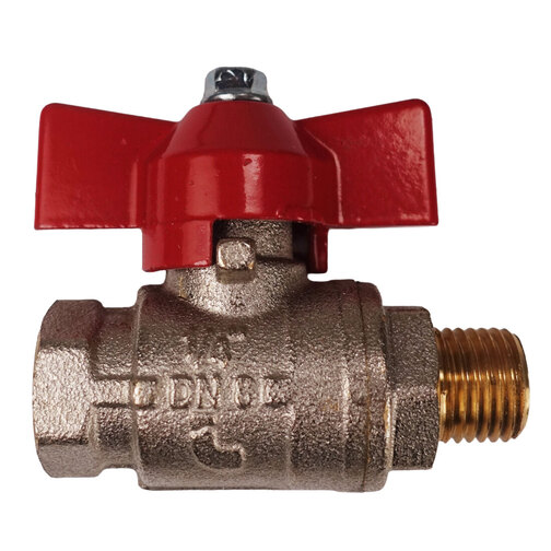 Brass Tee Handle Ball Valve - 1/4"
