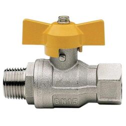 Brass Yellow Tee Handle Ball Valves