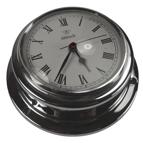 Altitude 97mm Chrome Clock