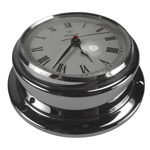 Altitude 97mm Chrome Clock