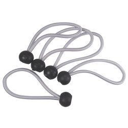 Black on White 114mm Elastic Ball Loops