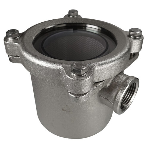 Guidi Ionio Nickle-plated Bronze Water Strainers with Transparent Cap