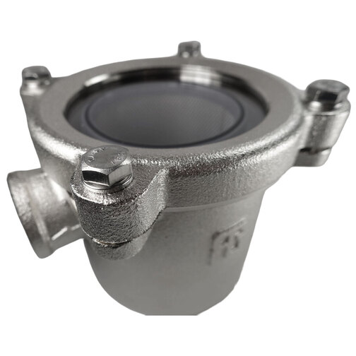 Guidi Ionio Nickle-plated Bronze Water Strainers with Transparent Cap