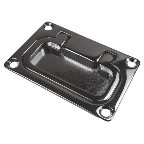 Rectangular Chrome Lifting Handle - 74 x 55mm