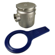 Guidi Tirreno Nickle-plated Brass Water Strainers with Metal Cap - 3/4"