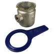 Guidi Tirreno Nickle-plated Brass Water Strainers with Transparent Cap - 3/8"