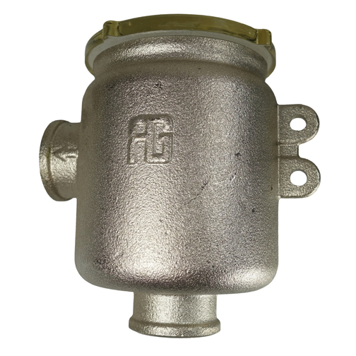 Guidi Tirreno Nickle-plated Brass Water Strainers with Transparent Cap - 3/8"