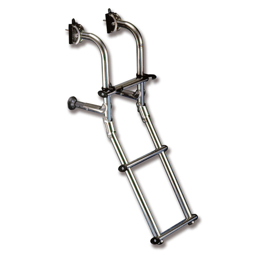 Trem Stainless Steel Folding Boarding Ladder - 1 Fixed & 2 Folding Steps